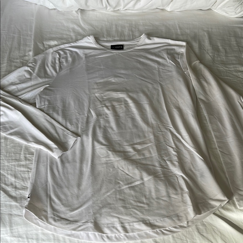 Cuts Clothing White Long Sleeve Tee